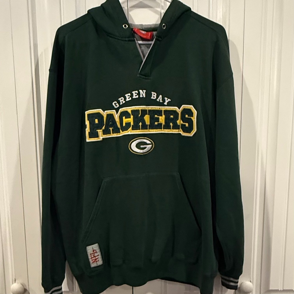 Green Bay Packers Hoodie Men's NFL Green Pullover Sweatshirt Graphic